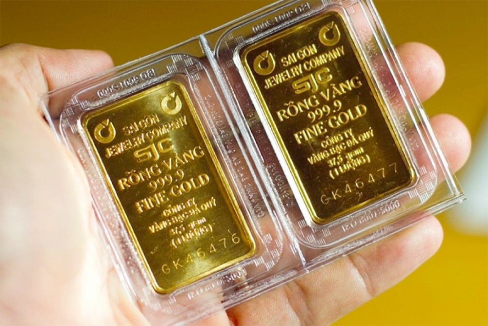 Vàng miếng SJC lên 76 triệu đồng